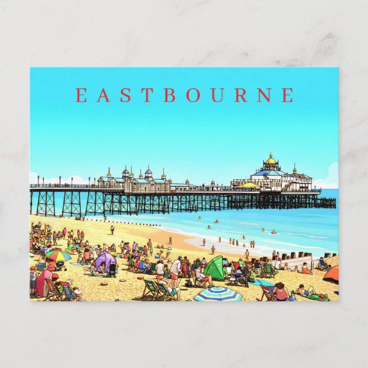 carte postale de la jetée d'Eastbourne (Devant)