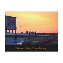 Carte postale de la jetée musicale d'Ocean City, N