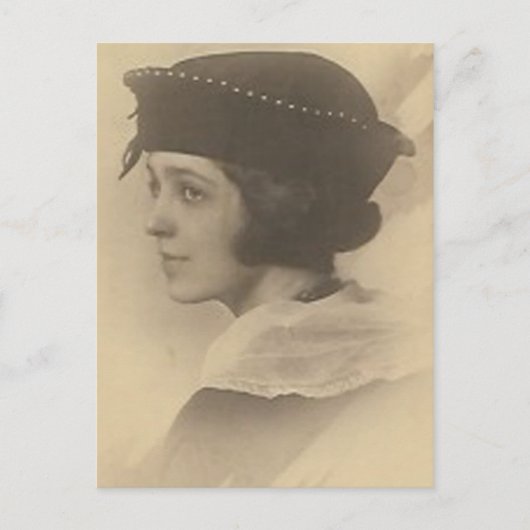 carte postale de la jeune femme (Devant)