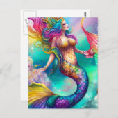 Carte postale de la jolie sirène (Devant / Derrière)