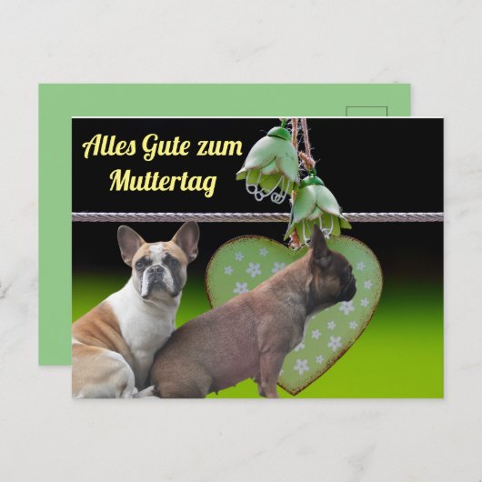 Carte postale de la Journée de la mère (Devant / Derrière)