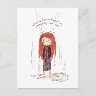 Carte postale de la journée des cheveux incorrecte