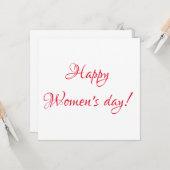 Carte postale de la journée des femmes (Devant/Arrière en situation)