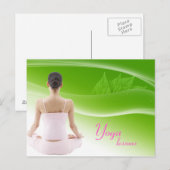 Carte postale de la leçon de yoga (Devant / Derrière)