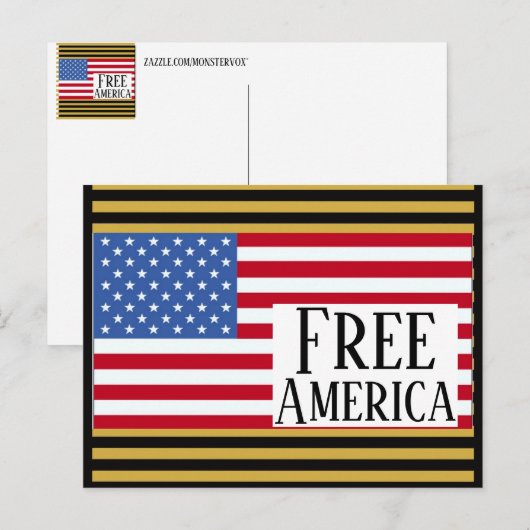 Carte postale de la libre Amérique (Devant / Derrière)