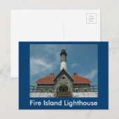 Carte postale de la Light House de Fire Island (Devant / Derrière)