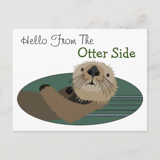 Carte postale de la loutre drôle (Devant)
