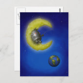Carte postale de la lune de pêche (Devant / Derrière)