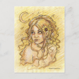 Carte postale de la lune d'été