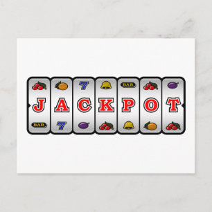 Carte postale de la machine à sous Jackpot (léger)