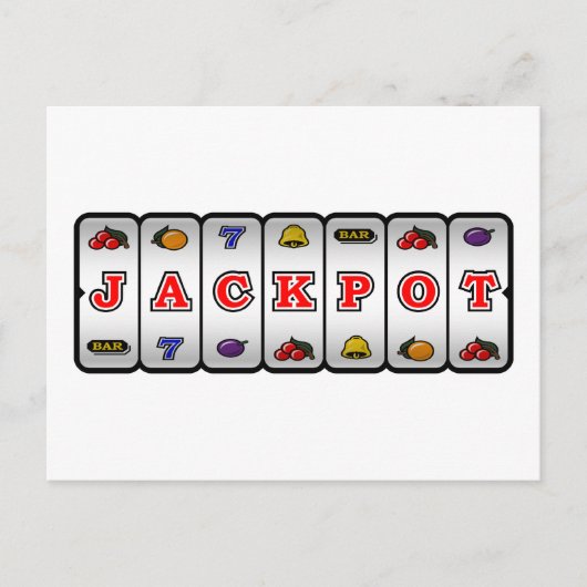Carte postale de la machine à sous Jackpot (léger) (Devant)