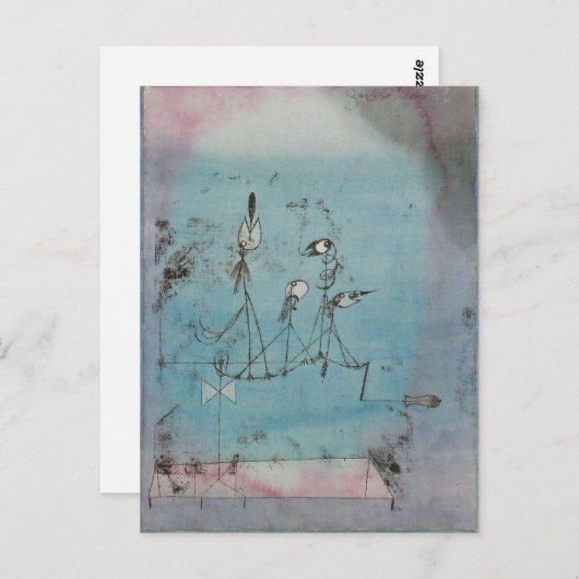 Carte postale de la machine à Twitter Paul Klee (Devant / Derrière)