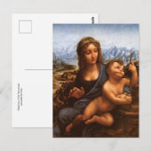 Carte postale de la Madone de la fileuse de Léonar (Devant / Derrière)