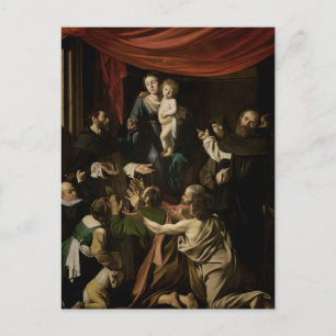 Carte postale de la Madone des Roses de Caravage