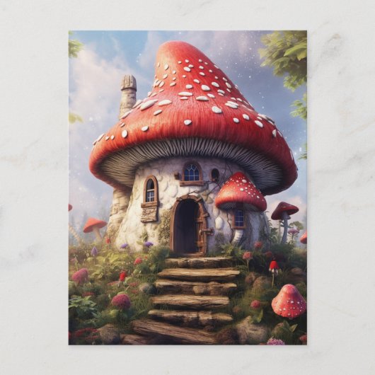 Carte postale de la maison de champignons Polka Do (Devant)