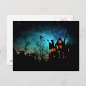 Carte postale de la maison hantée de sorcière (Devant / Derrière)
