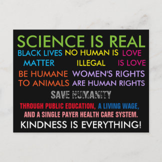 Carte postale de la manifestation pacifique