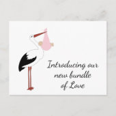 Carte postale de la marchandise de cigogne (Devant)