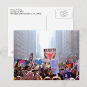 Carte postale de la marche des femmes (Devant / Derrière)