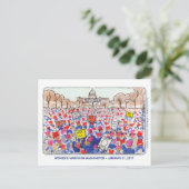 Carte postale de la Marche des femmes (Debout devant)