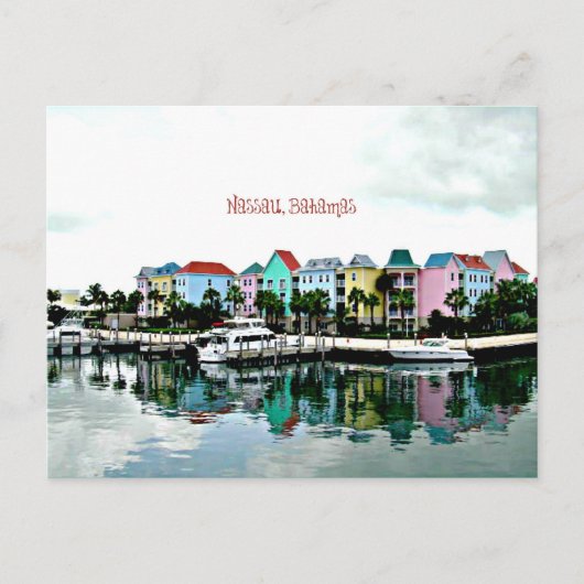 Carte postale de la marina de Nassau Bahamas (Devant)