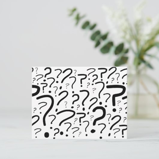 Carte postale de la marque de question (Debout devant)