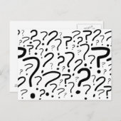 Carte postale de la marque de question (Devant / Derrière)