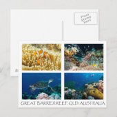 Carte postale de la mer de corail (Devant / Derrière)
