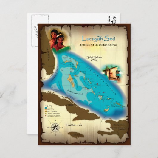 Carte postale de la mer de Lucayan (Devant / Derrière)