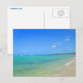 CARTE POSTALE DE LA MER DES CARAÏBES #6 (Devant / Derrière)
