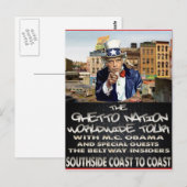 Carte postale de la nation ghetto de MC Obama (Devant / Derrière)