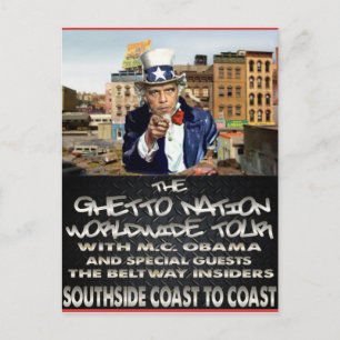 Carte postale de la nation ghetto de MC Obama