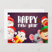 Carte postale de la nouvelle année (Devant / Derrière)