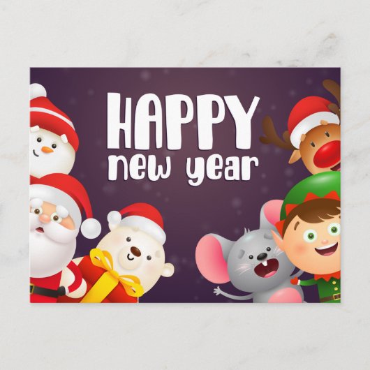Carte postale de la nouvelle année (Devant)