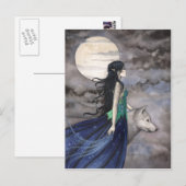 Carte postale de la nuit de l'Imaginaire du loup (Devant / Derrière)