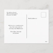 Carte postale de la nuit d'Halloween Jack O'Lanter (Dos)