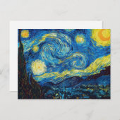 Carte postale de la nuit Van Gogh Starry (Devant / Derrière)