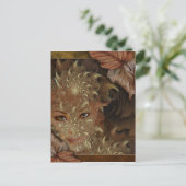 Carte postale de la nymphe du bois d'automne (Debout devant)