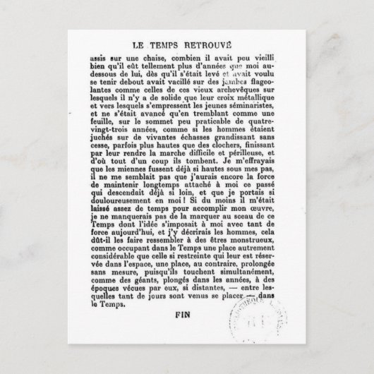 Carte postale de la page finale (Devant)
