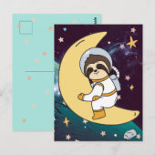 Carte postale de la paresseuse de l'espace (Devant / Derrière)