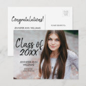 Carte postale de la partie de graduation photo min (Devant / Derrière)