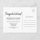 Carte postale de la partie de graduation photo min (Dos)