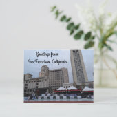 Carte postale de la patinoire de Union Square à SF (Debout devant)