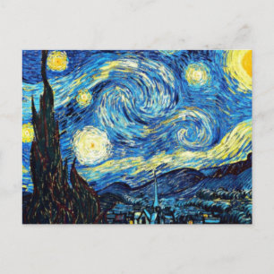 Carte Postale  de la peinture célèbre "Nuit étoilée" - Van Gogh