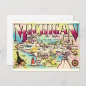 Carte postale de la péninsule supérieure du Michig (Devant / Derrière)