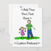 Carte postale de la petite fille de papa (blond) (Devant / Derrière)