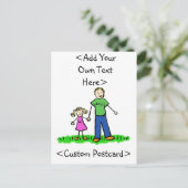 Carte postale de la petite fille de papa (blond) (Debout devant)