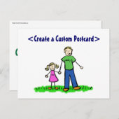 Carte postale de la petite fille de papa (blond) (Devant / Derrière)