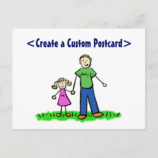 Carte postale de la petite fille de papa (blond) (Devant)