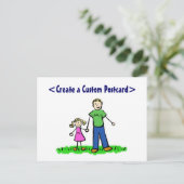 Carte postale de la petite fille de papa (blond) (Debout devant)